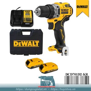 Máy khoan vặn vít Pin 12V DeWalt DCD701D2-KR