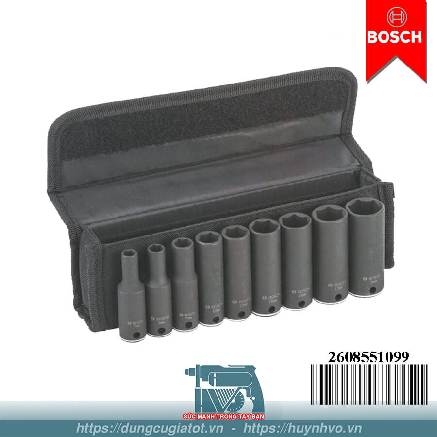 bo-dau-tuyp-bosch-2608551099 Bộ Đầu tuýp 9 chiếc 60mm 3/8'' Bosch 2608551099
