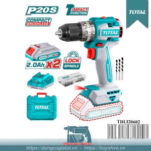 Máy khoan dùng pin 20V Total TDLI20602