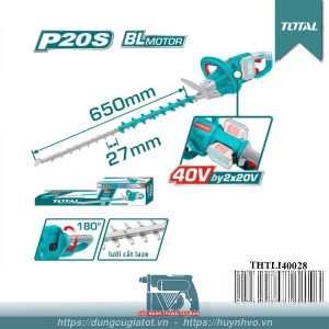 Máy cắt hàng rào pin 20V Total THTLI40028