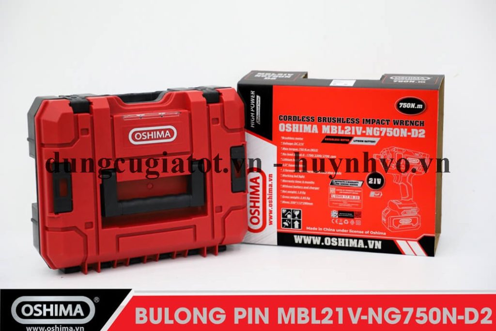 Máy siết bu lông pin 21V Oshima MBL21V-NG750N-D2