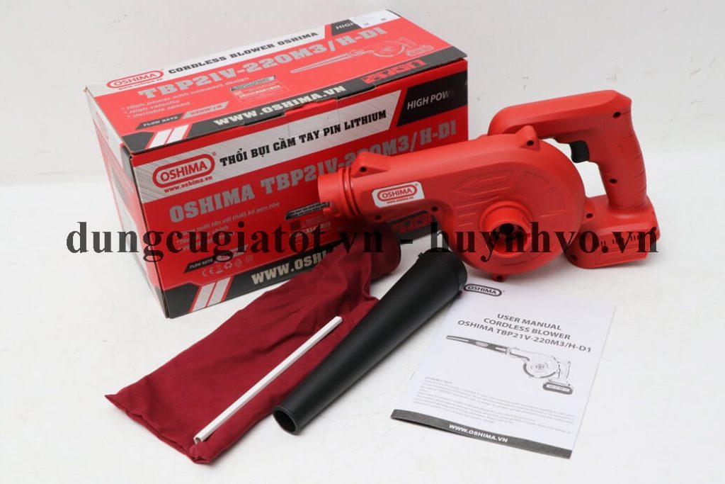 Máy thổi bụi cầm tay pin 21V Oshima TBP21V-220M3/H-D1
