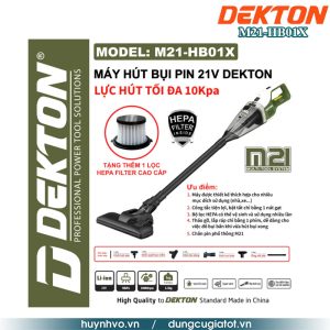 Máy hút bụi dùng pin 21V Dekton M21-HB01X