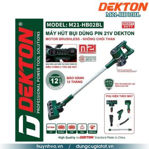 Máy hút bụi dùng pin 21V Dekton M21-HB02BL