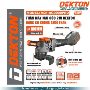 Máy mài góc dùng pin 21V Dekton M21-AG9000PRO