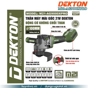 Máy mài góc dùng pin 21V Dekton M21-AG9000XPRO
