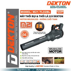 Máy thổi bụi dùng pin 21V Dekton M21-TL02BL